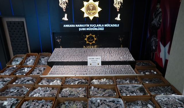 Ankara'da 810 bin hap ele geçirildi: 2 tutuklama