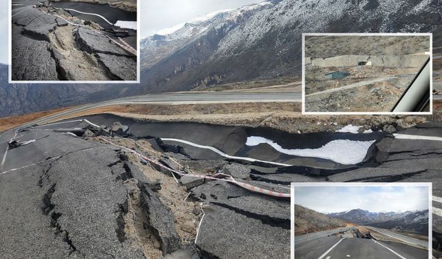 Hakkari’deki karayolunda büyük çökme