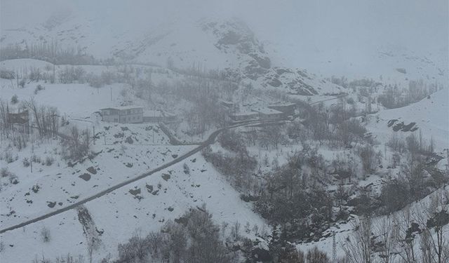 Hakkari'de kar yağışı yerini sise bıraktı