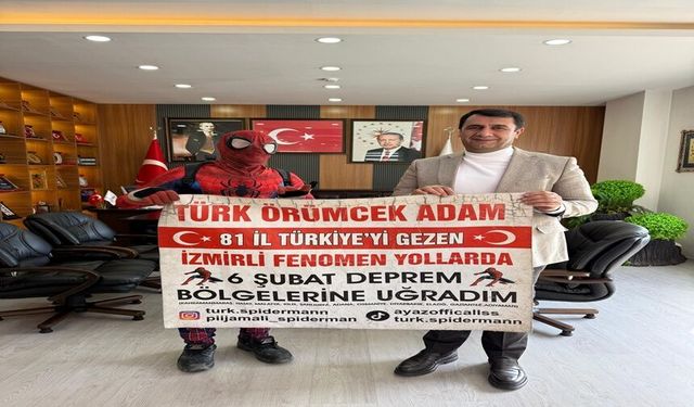 Örümcek Adam Şemdinli Belediyesi’nin misafiri oldu
