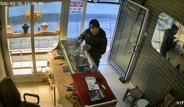 Kuyumcudaki hırsızlık görüntüleri ortaya çıktı