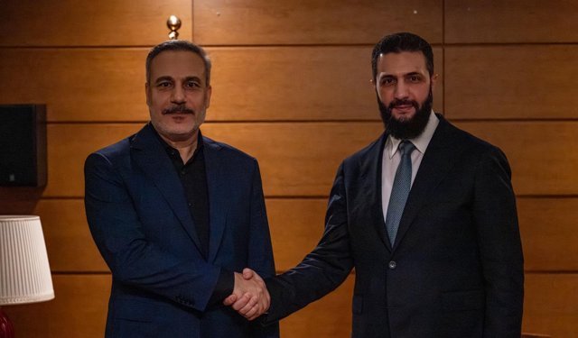 Suriye Cumhurbaşkanı Şara, Bakan Fidan'ı kabul etti