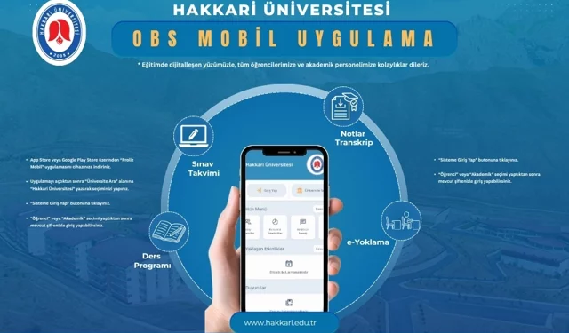Hakkari Üniversitesi OBS mobil uygulamasını kullanıma açtı