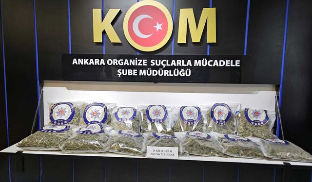 25 kilo skunk ele geçirildi; 2 gözaltı