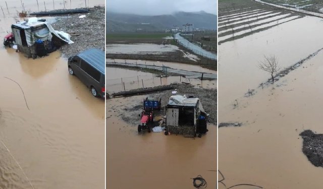 Siirt’te dere taştı, ev ve arazileri su bastı