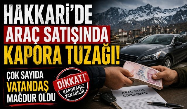Hakkari’de araç ilanı tuzağı büyüyor