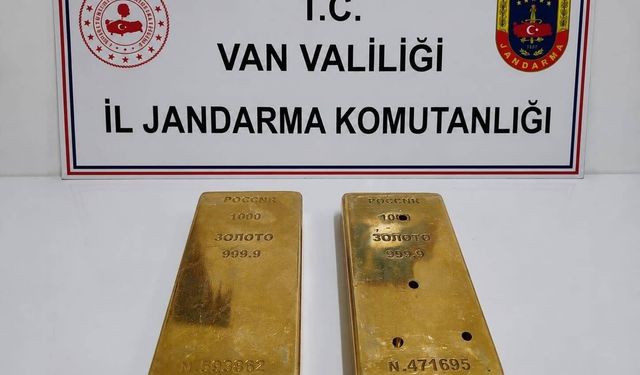 Van'da 2 kilogram külçe altın ele geçirildi