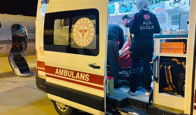 Ağrı’daki hasta çocuk ambulans uçakla Ankara’ya sevk edildi