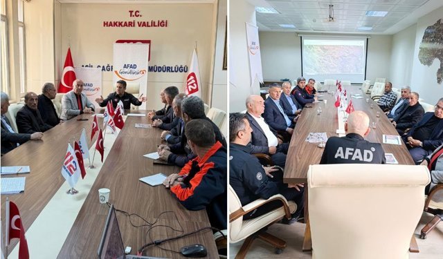 Hakkari AFAD’da taşkın riski toplantısı