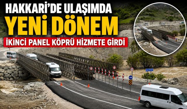 Hakkari-Van yolunda ikinci panel köprü tamamlandı