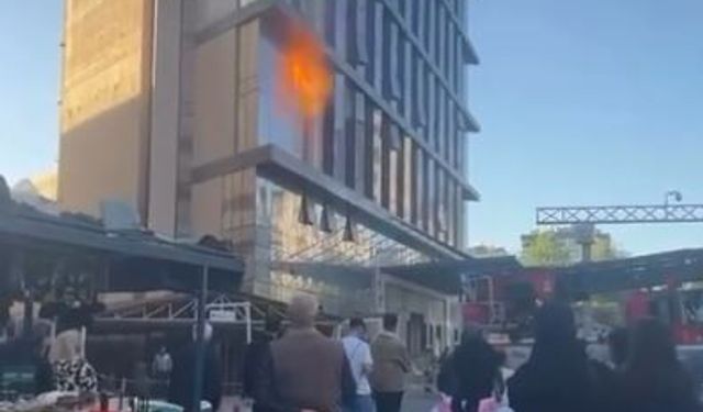 Diyarbakır’da inşaat halindeki otelde yangın