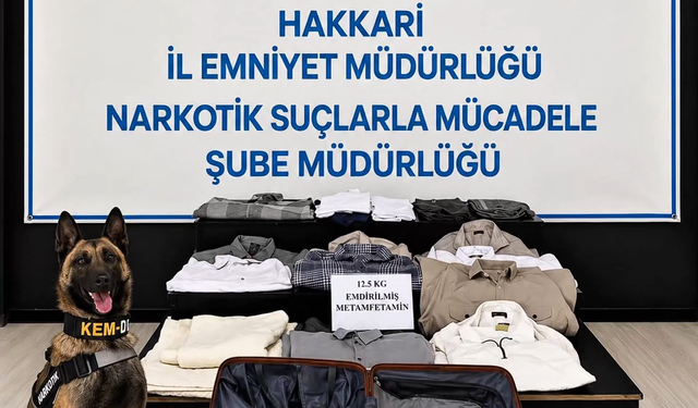 Hakkari'de otobüste 12.5 kilo Metamfetamin ele geçirildi