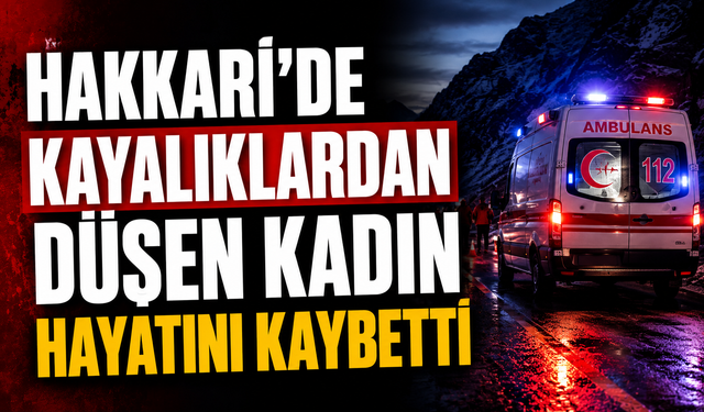 Hakkari'de kayalıklardan düşen kadın hayatını kaybetti
