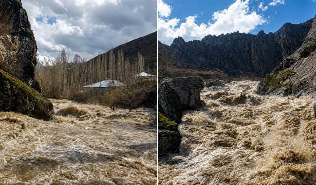 Hakkari Geçitli Köyündeki dere tehlike saçıyor