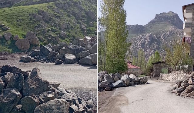 Hakkari'nin Bağlar Mahallesinde yol çöktü