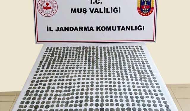 Muş'ta 749 sikke ele geçirildi