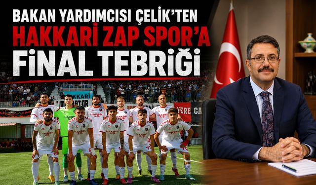 Bakan Yardımcı Çelik'ten Hakkari Zap Spor'a final tebriği