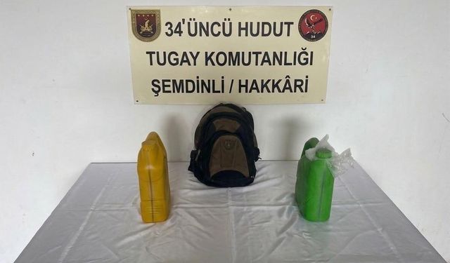 Hakkari Şemdinli’de hudut hattında uyuşturucu operasyonu