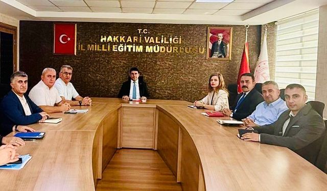 Hakkari İl Milli Eğitim Müdürlüğünde haftalık değerlendirme toplantısı