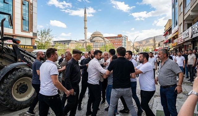 Yüksekova’da doğalgaz çalışması gerginliği