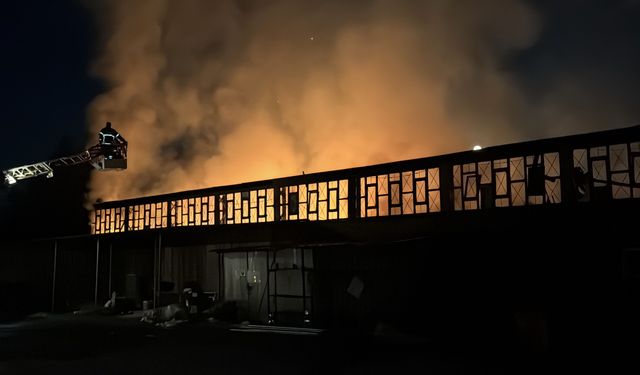 Erzincan'da mobilya imalathanesinde çıkan yangın söndürüldü