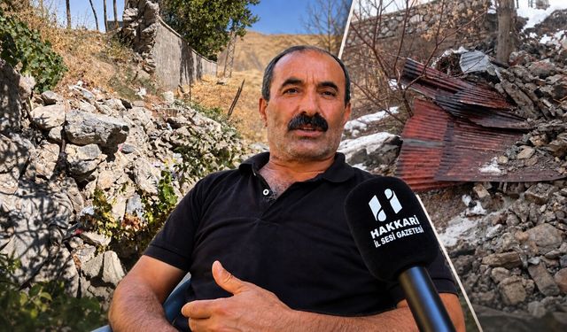 Hakkari’de okulun istinat duvarı yıkıldı, vatandaşın tandırı kullanılamaz hale geldi