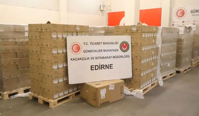 Kapıkule'de 79 bin 790 serum ve infüzyon seti ele geçirildi