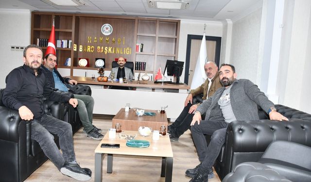Hakkari İl Sesi Gazetesi’nden Hakkari Barosu’na ziyaret