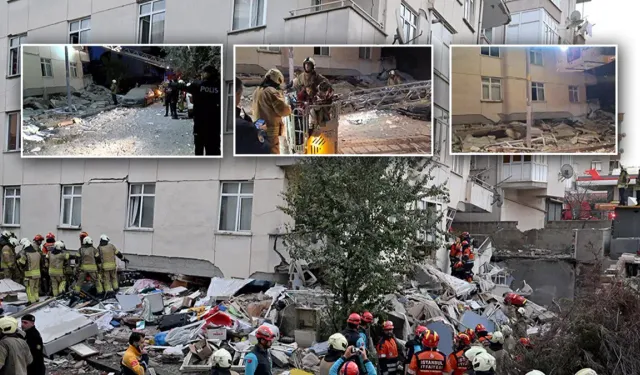 İstanbul'da 7 katlı bina çöktü. Bir can kaybı