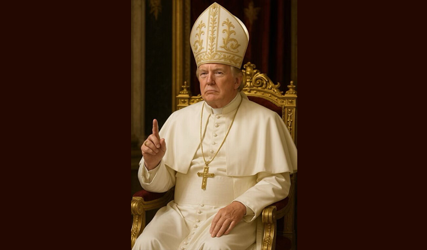 Trump, yapay zeka ile kendisini 'Papa' yaptığı bir fotoğraf paylaştı