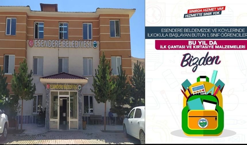 Esendere Belediyesi’nden 1. sınıf öğrencilerine kırtasiye desteği