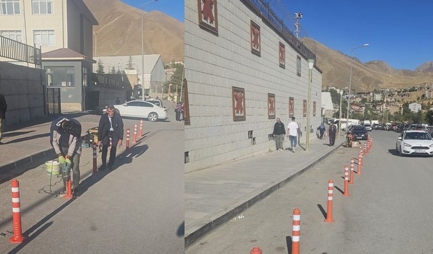 Hakkari Belediyesi’nden duba çalışması