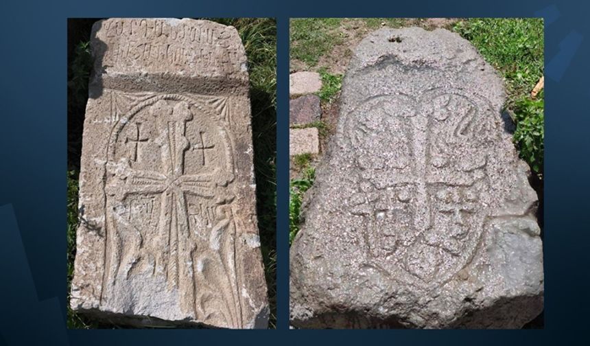 Van’da Bizans dönemine ait 2 taş stel ele geçirildi