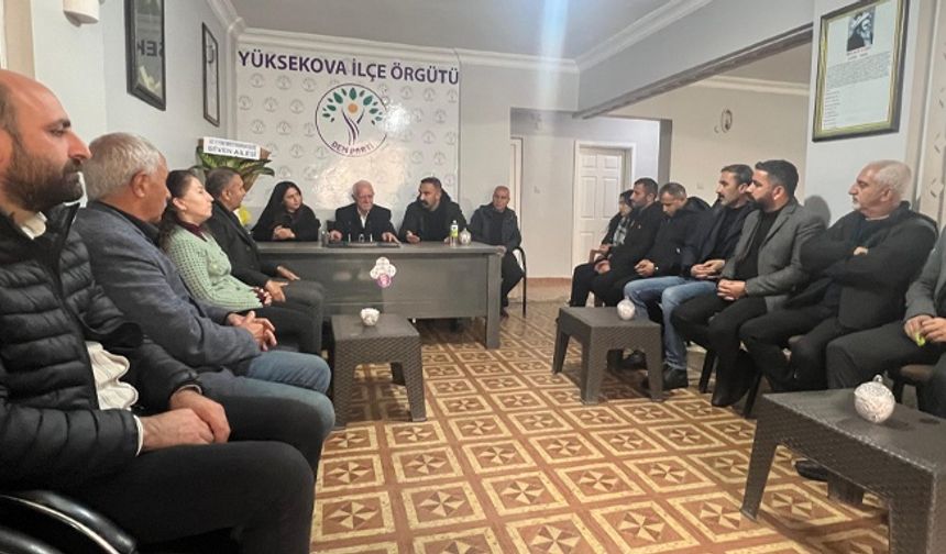 Hakkari Barosu’ndan DEM Parti yönetimine tebrik ziyareti