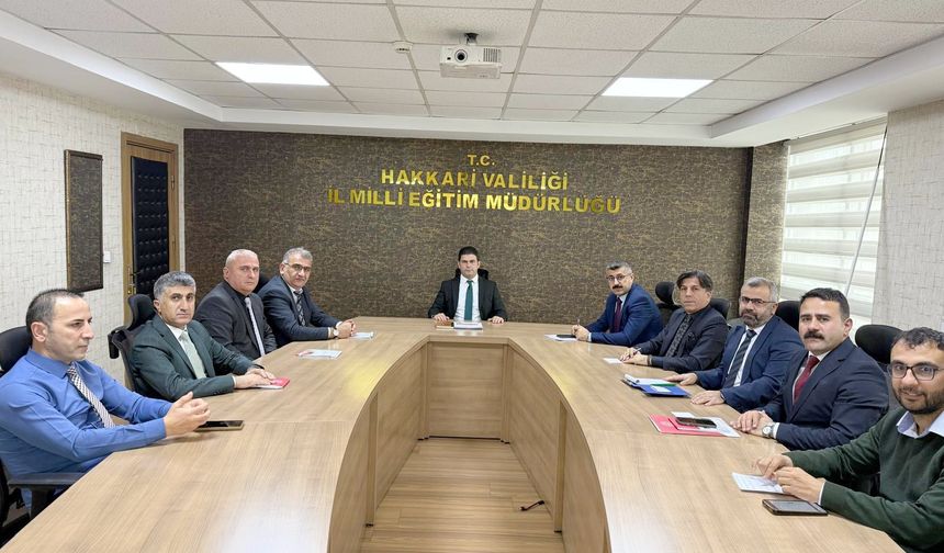 Hakkari İl Milli Eğitim Müdürlüğünde haftalık toplantı