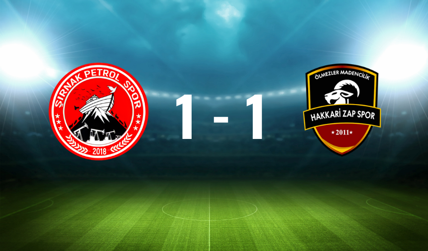 Zap Spor Şırnak deplasmanında 1 puanla döndü