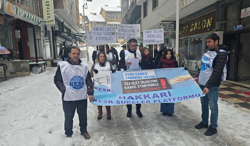 Hakkari KESK'ten iş bırakma eylemi