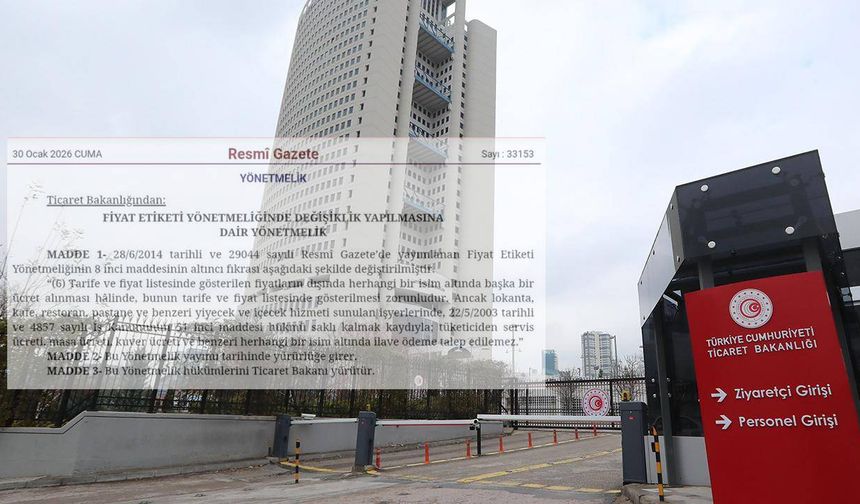 Kafe ve restoranlarda ek ücretler yasaklandı