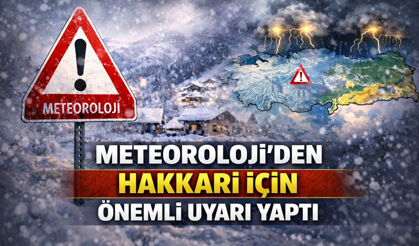 Meteoroloji’den Hakkari için önemli uyarı