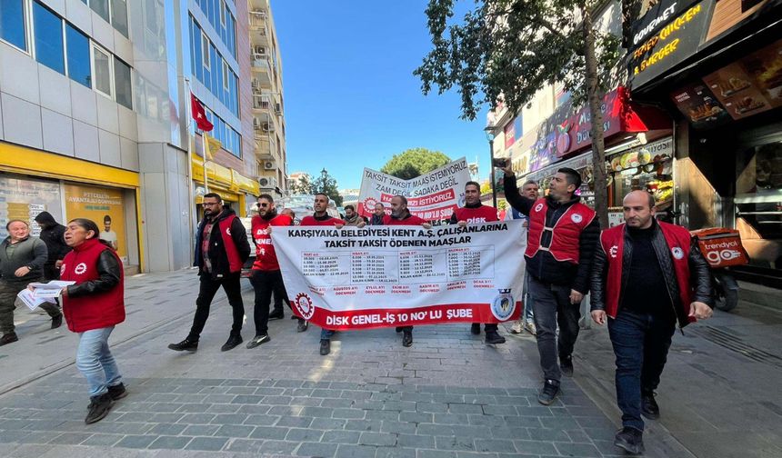 7 aydır maaş alamayan işçiler eylemde