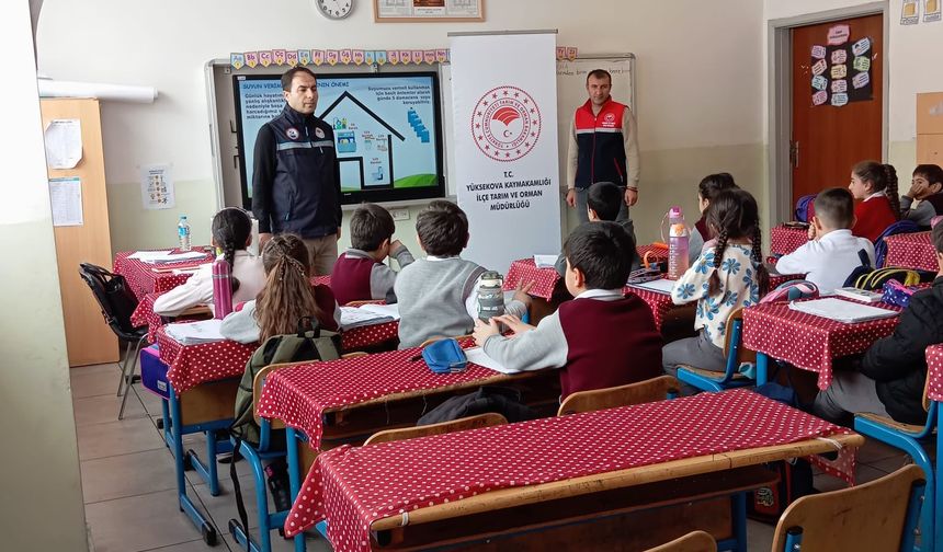 Hakkari’de öğrencilere su tasarrufu eğitimi verildi
