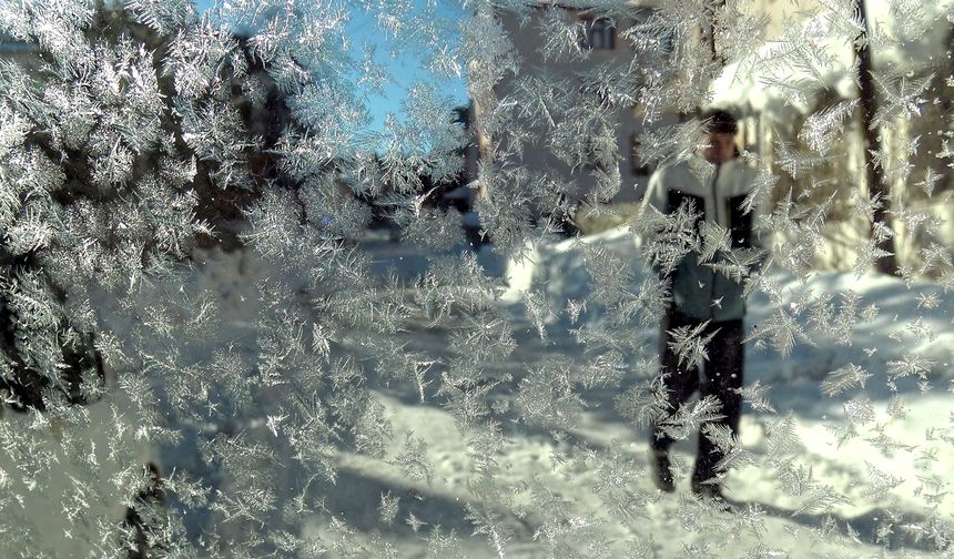 Kars ile Ardahan'da kar ve soğuk hava etkili oldu