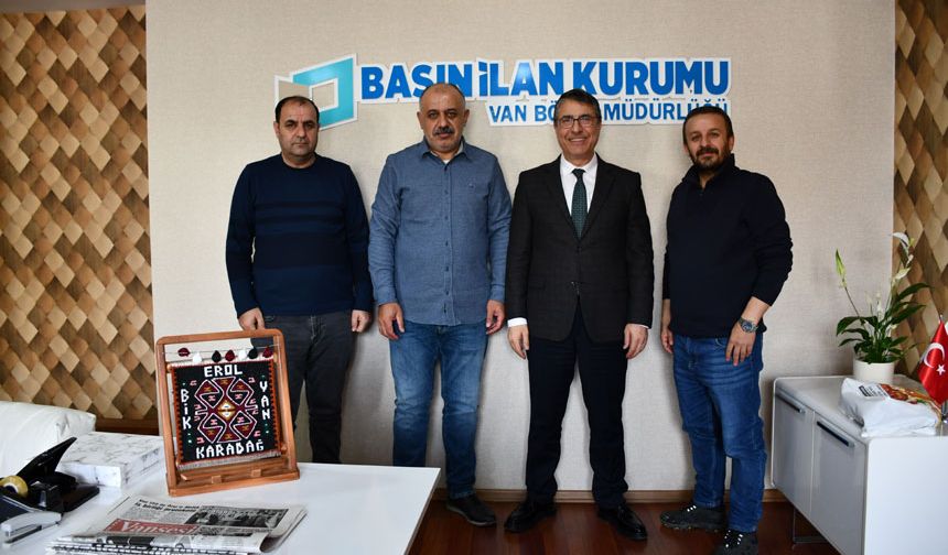Hakkari İl Sesi Gazetesi'nden BİK Müdürü Karadağ’a ziyaret