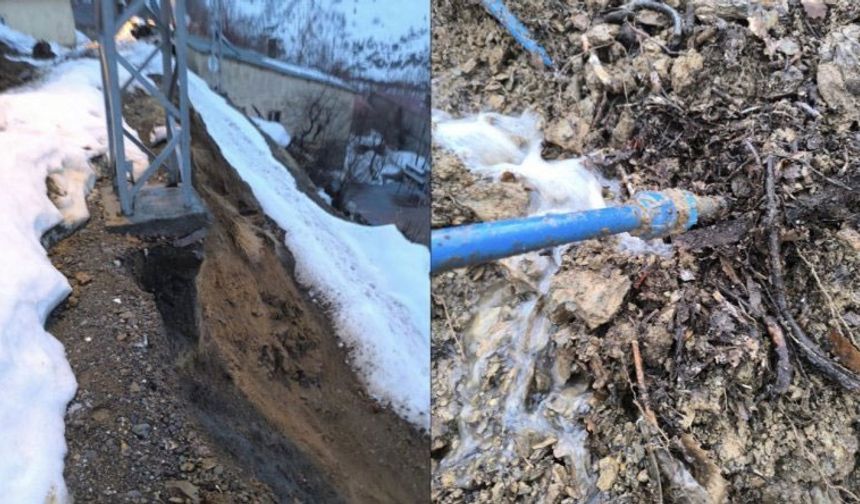 Şemdinli'de toprak kayması paniği