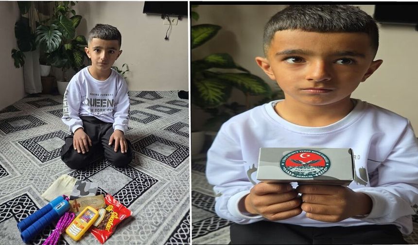 Derecikli  çocuklardan askerlere anlamlı ziyaret