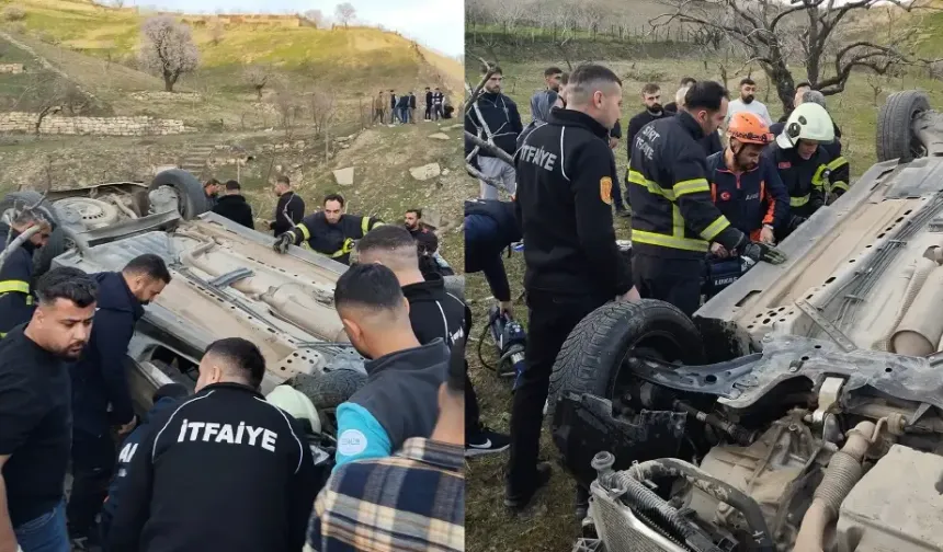 Şarampole yuvarlanan araçta baba ve kızı hayatını kaybetti