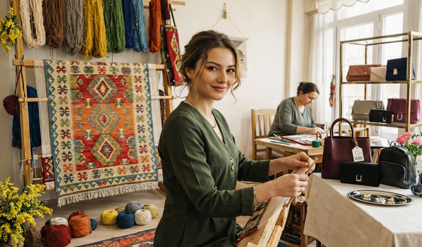 Hakkari'deki atölyede kadınlar günü indirimi