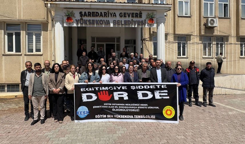 Okullarda artan şiddet Yüksekova'da protesto edildi