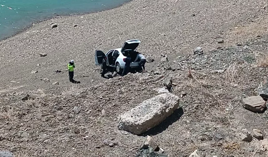 Zernek Barajı’na uçan araç son anda durdu