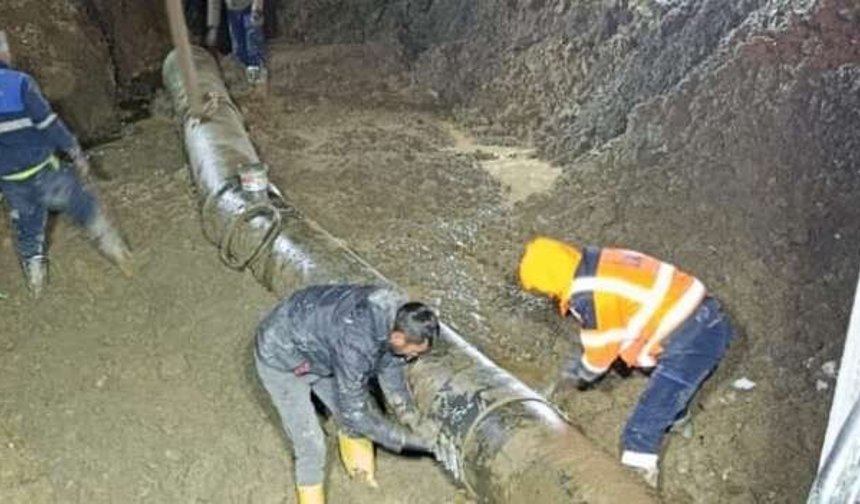 Hakkari’nin su yükünü taşıyan hat yeniden onarıldı